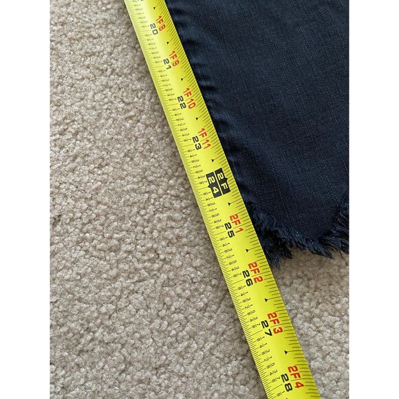 FRAME Le High Skinny Faded Black Scalloped Raw Hem Jeans Whittier Size 31 EUC - Picture 4 of 12